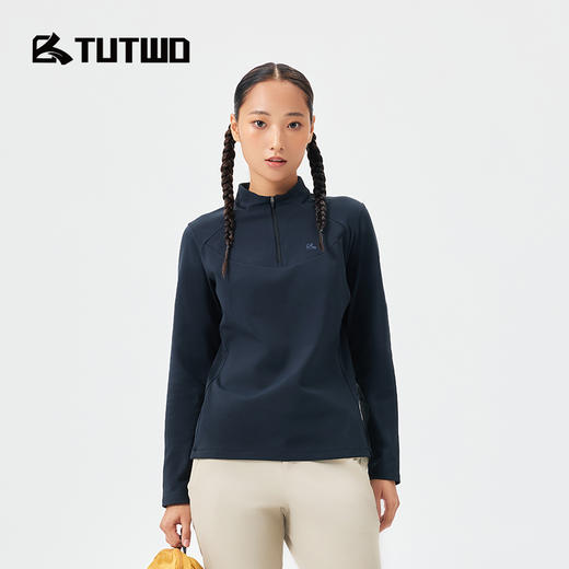 Tutwo|女式半拉链长袖T恤 TTAJN921744 商品图0