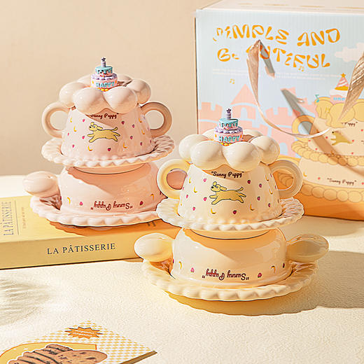 摩登主妇生日礼物女生送闺蜜儿童可爱一人食餐具套装碗碟杯子礼盒 商品图0