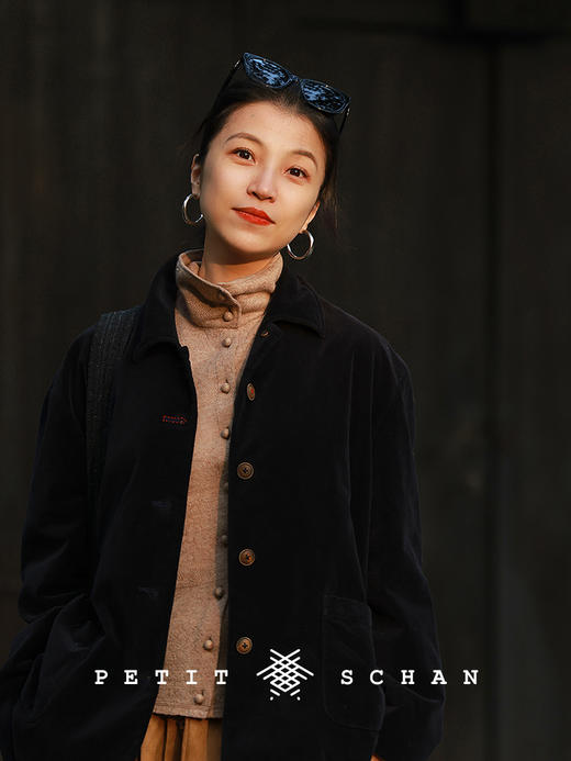 Petit Schan小闪 CLO#1022 Auspicious Start 开工大吉 纯棉平绒染色短款西装外套 商品图2