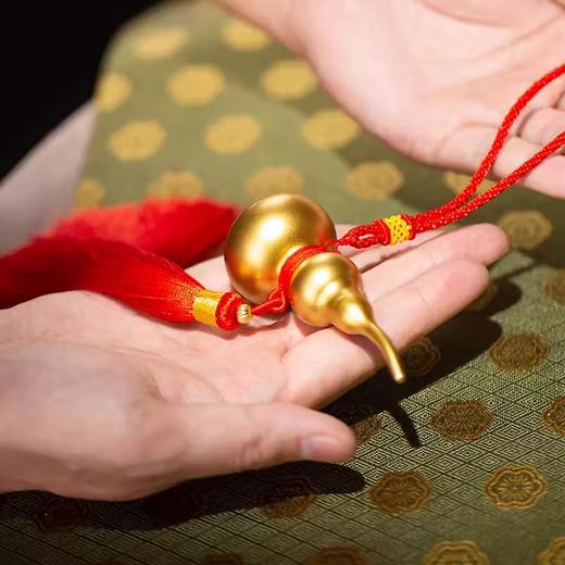 朱炳仁铜 福禄欢喜挂件/福禄寿喜葫芦挂件/福禄大吉摆件/四方来财/五路财神/好柿常伴 商品图2