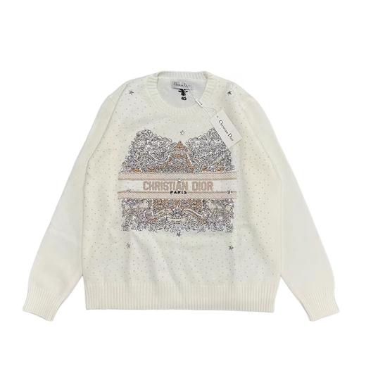 F011213节日限定大刺绣贴钻针织女款圆领毛衣 商品图11