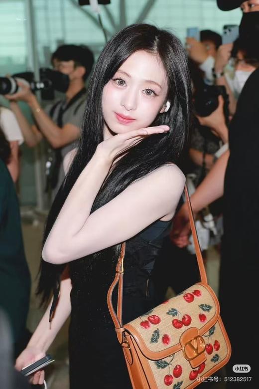 提花拉菲草皮革手袋斜挎包zo023 商品图4