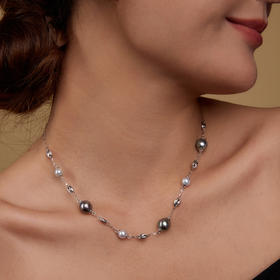 “流光叠韵”大溪地黑珍珠项链