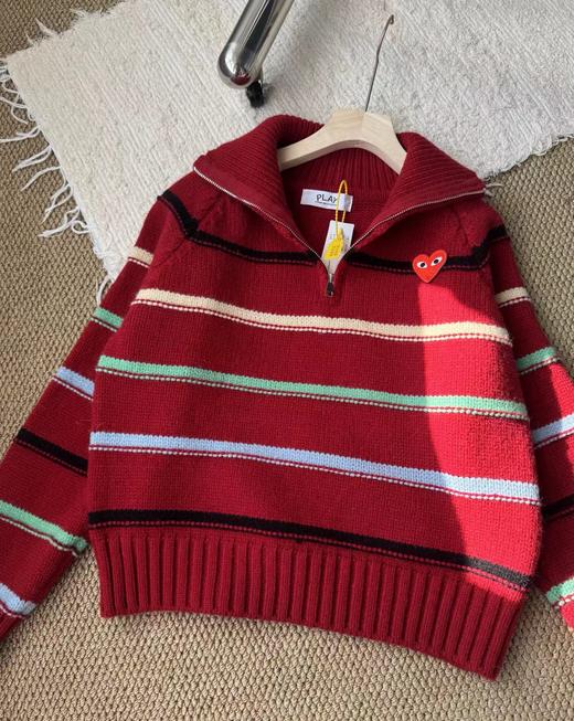 F011263日系秋冬氛围感半拉链宽松针织毛衣 商品图8