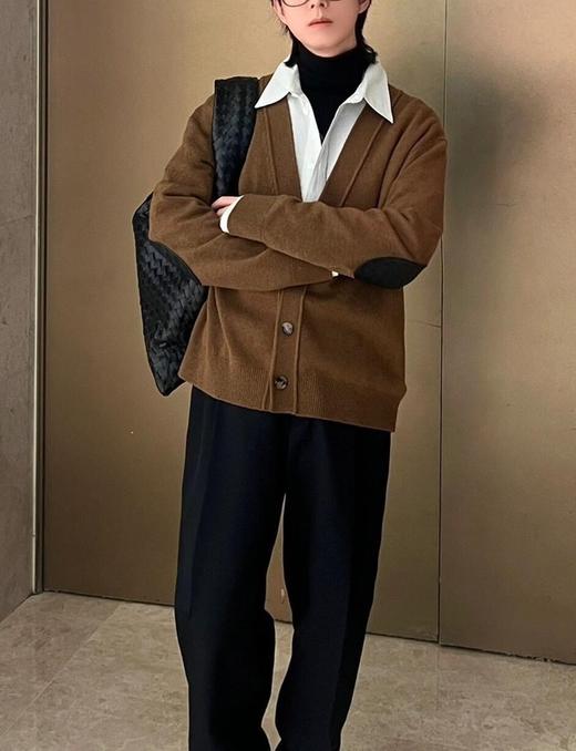 中性款宽松羊绒纱针织开衫毛衣zo005 商品图4