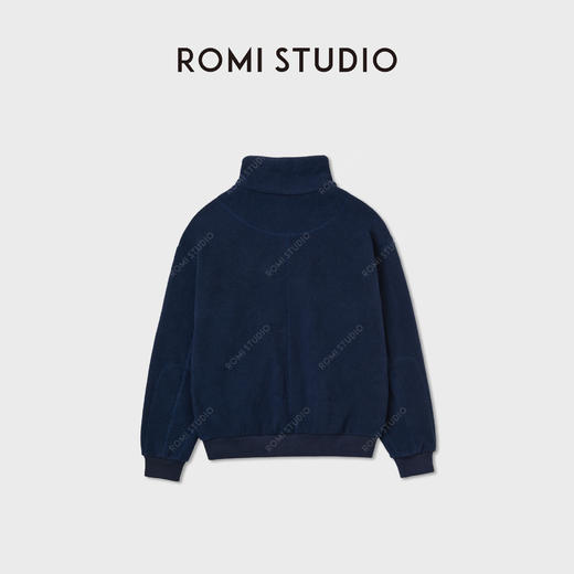 ROMI STUDIO“简约复古”棉质亲肤半拉链立领套头卫衣 RWCWS67149 商品图2