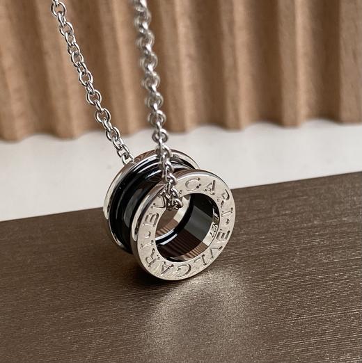 独家对版CNC数控精雕 精工高定 宝格丽BVLGARI 慈善款小红人项链 黑陶瓷搭配银色的设计  男女同款 百搭且优雅知性气质，经典款绝对不会出错！ 商品图1