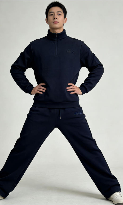 男女同款FL加绒直筒松紧腰卫裤 商品图6