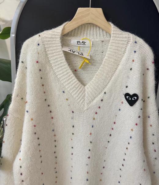 F011268甜美设计感V领喇叭袖亮丝针织衫毛衣 商品图13