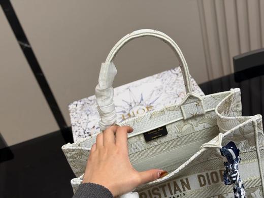 F011211新款超大容量布提花book tote女款购物袋配丝巾 商品图6