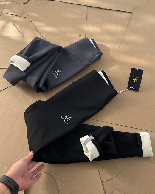 F011248女款厚抓绒裤中层保暖修身吸湿排汗户外运动瑜伽裤 商品图6