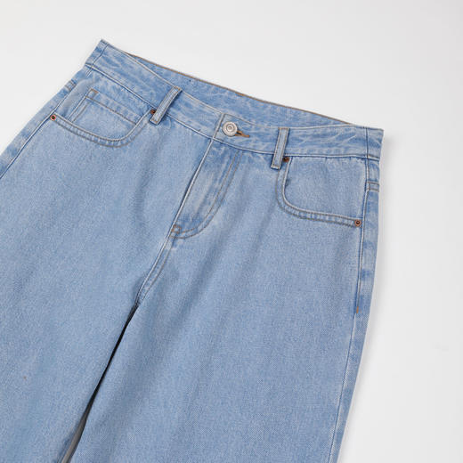 ROMI STUDIO“蓝标系列”复古水洗做旧皮牌浅蓝牛仔裤 RWDSXY1706 商品图4