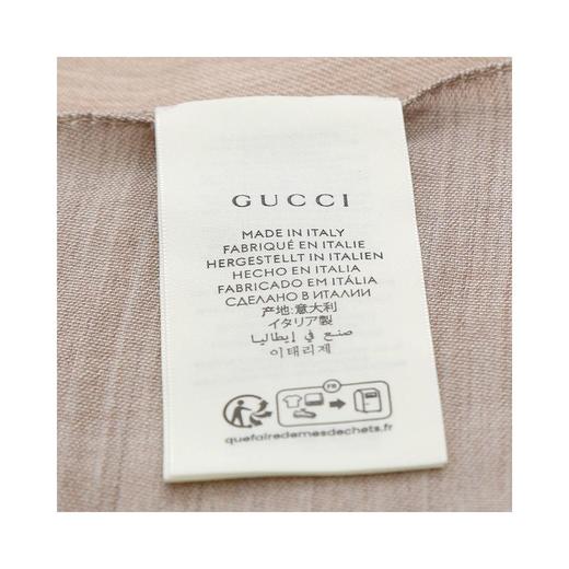 GUCCI 女士羊毛真丝围巾 165904粉色 商品图2