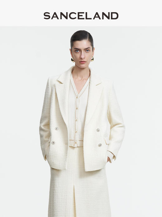 三石一澜SANCELAND女装粗纺绵羊毛单西SK15102013 商品图2