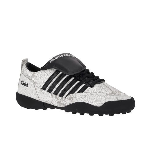 DSQUARED2 女士系带低帮运动鞋 白色+黑色 SNW0304 43108439 M072 商品图1