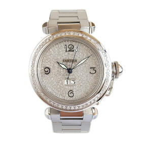 【95新】CARTIER 卡地亚W31044M7自动机械机芯日期显示35MM（女款）帕莎系列精钢/后镶钻石表圈 241225TJ21
