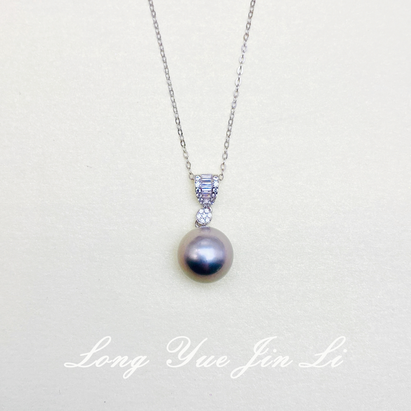S925珍珠吊坠（海水）；11-12mm