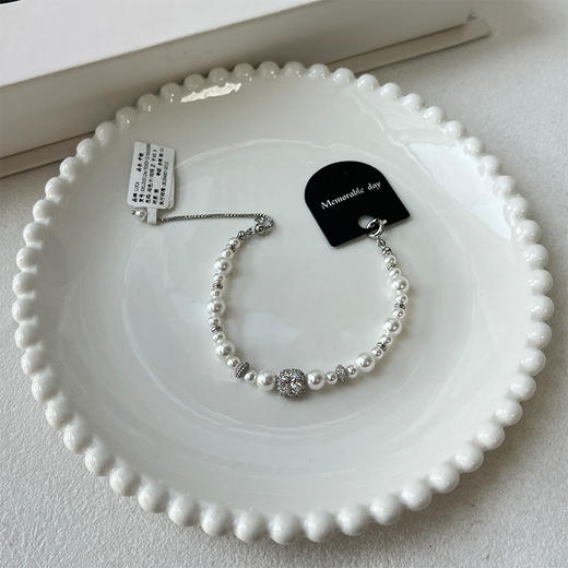 都市珍珠星芒手链单条 时尚优雅小众首饰配饰链条手链-纪念日百货门店同款168197687 商品图0