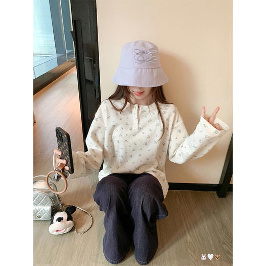 <曾小咸推荐>4.5现货秒杀 ！微信超特价！韩系碎花长袖t恤 日常159.99 立减100 秒杀59.99！！ 商品图2