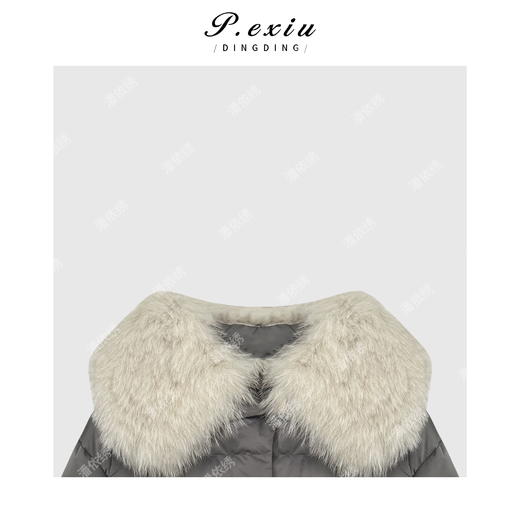 A002潘依绣丁丁宠粉冬季保暖时尚简约收腰羽绒外套Q2315 商品图2