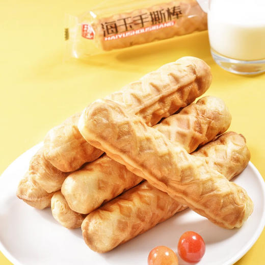 海玉·手撕棒500g 面包棒 奶香浓郁 营养早餐 软面包点心 商品图4
