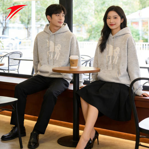 金莱克马年连帽卫衣男女款春季简约百搭宽松打底衫情侣外套卫衣JLK6211 商品图8