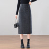 「自」全新升级【铂金会员146/天猫199/差价53】(52255)洛诗琳轻熟风毛呢半身裙2026新款高腰显瘦通勤直筒中长裙 商品缩略图1