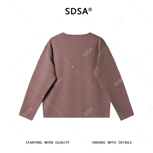 SDSA男士秋冬新款痞帅男装韩版简约条纹结构设计圆领长袖T恤百搭 商品图4