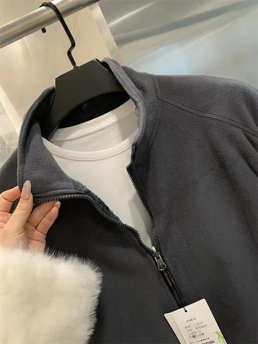 摇粒绒+珊瑚绒！秋冬男士休闲运动防风立领抓绒卫衣外套 商品图6