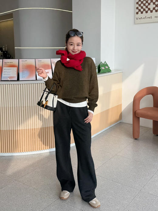 过冬加厚加绒小直筒长裤现货 商品图6