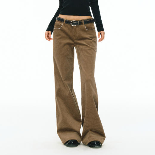 Ariseism 美式复古高级感灯芯绒休闲裤女冬季新款长裤子 商品图2