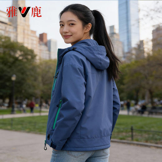 热卖中！！！雅鹿情侣款石墨烯山系冲锋棉服   透湿干爽 聚热锁温 商品图8