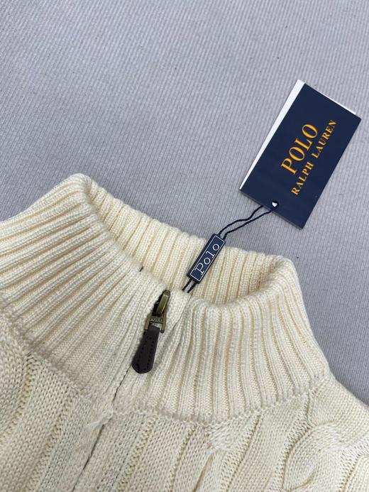 F011253小标刺绣logo全拉链针织绞花开衫毛衣 商品图10