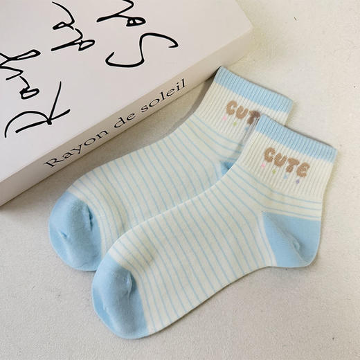 基础-简约蓝色小狗短筒袜女袜-纪念日百货门店同款168495107 商品图2