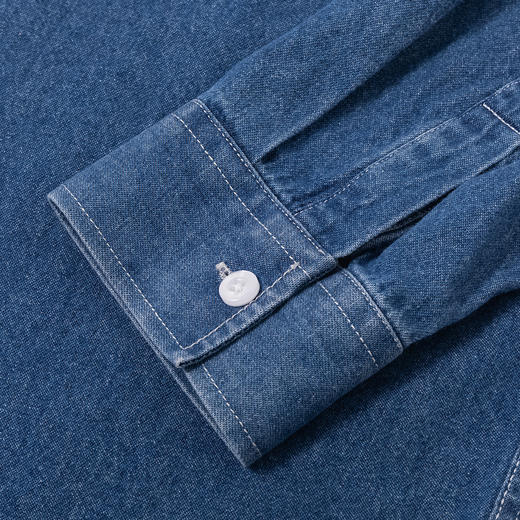 gxgjeans 男装牛仔衬衫外套时尚百搭 烫画K&C 商品图5