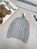 F011253小标刺绣logo全拉链针织绞花开衫毛衣 商品缩略图5