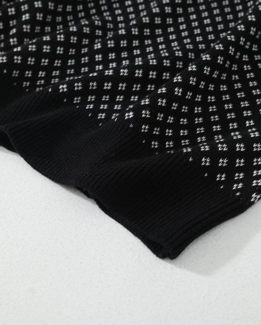 F011250复古提花限定秀款羊毛拼色毛衣针织衫 商品图13