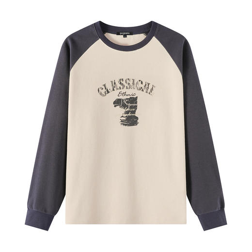 gxgjeans 男装【肌理感】男士长袖T恤25秋款柔软亲肤透气日常百搭青少年上衣K&C 商品图6