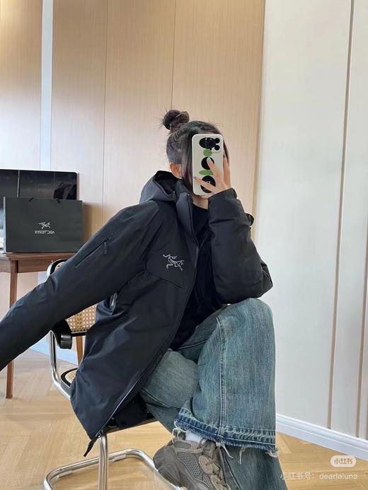 F011273硬壳压胶连帽滑雪羽绒服可拆卸帽子 商品图3