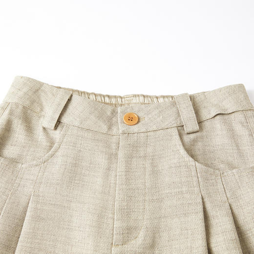 谜底萝卜裤长裤2026年春季新品立裁收褶后腰松紧裤子女261MK0252 商品图3