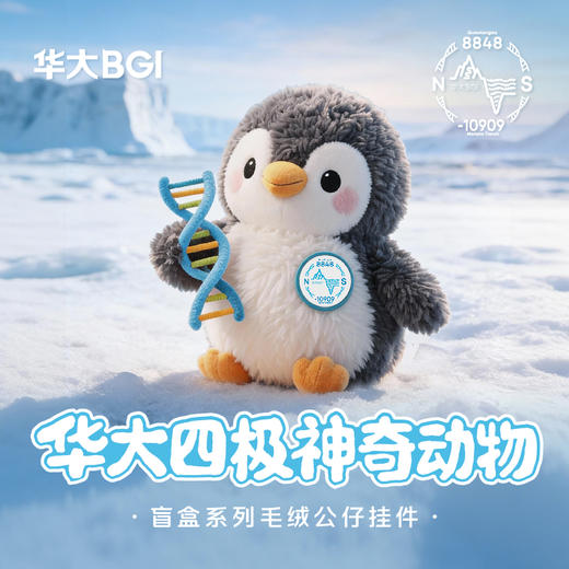 华大四极动物盲盒毛绒公仔玩偶藏羚羊企鹅北极熊狮子鱼尹烨推荐 商品图0