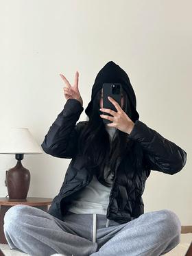 99的羊绒拼接瑜伽羽绒服