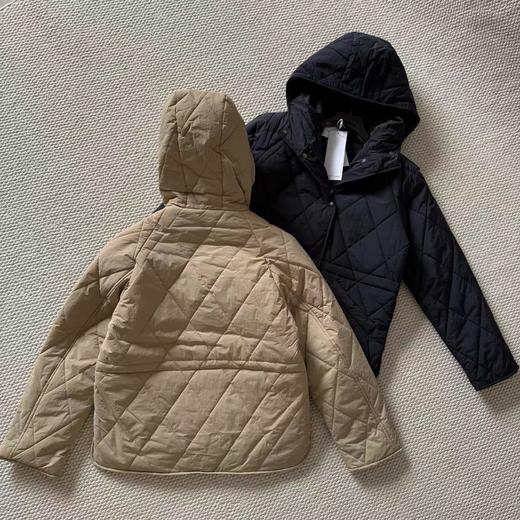 F011275女装25秋季新款菱形绗缝连帽棉服外套 商品图4