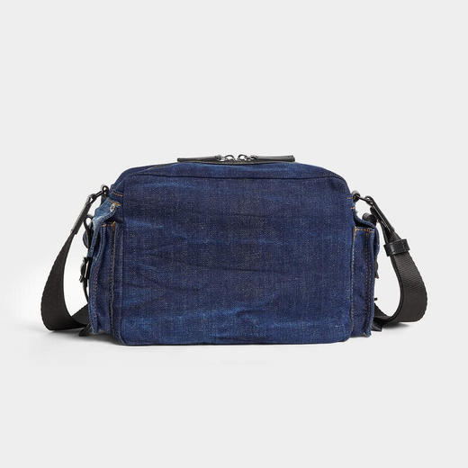 DSQUARED2 男士徽标贴片牛仔斜挎单肩包 牛仔蓝 CBM0075 10106739 M2498 商品图1