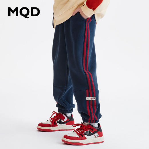 【170】【MQD】童装男童加绒保暖运动裤冬装中大儿童宽松针织长裤潮 商品图1