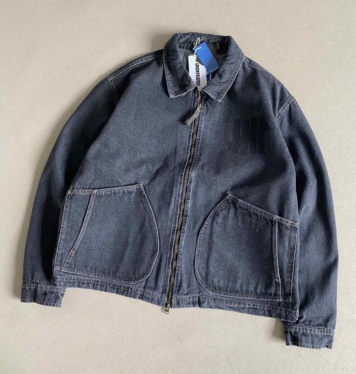 F011274五条杠大Logo宽松水洗做旧工装牛仔外套 商品图11