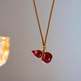 【新年配饰】原创新中式滴油葫芦毛衣链女高级感长款轻奢小众时尚气质百搭项链