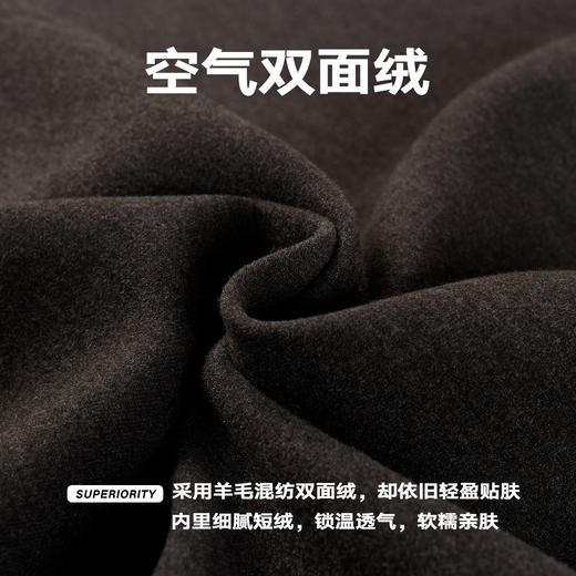 NPC潮牌羊毛混纺空气双面绒拉链半开襟抓绒卫衣套装NP5CST01&SP02 商品图4