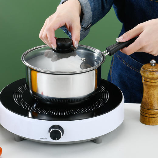 【健康安全材质❗️不挑炉灶导热迅速】不锈钢小奶锅宝宝辅食锅热牛奶家用不粘锅电磁炉煤气 商品图1