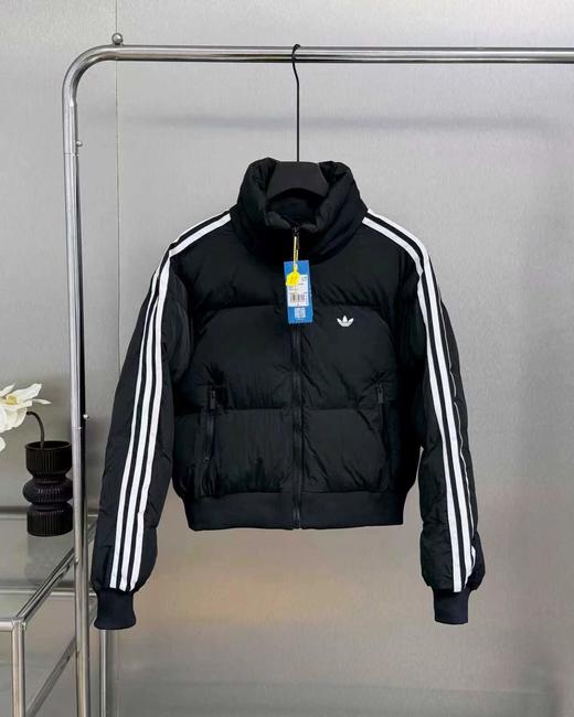 F011215舒适宽松短款三叶草长袖加厚立领羽绒棉服女款 商品图5